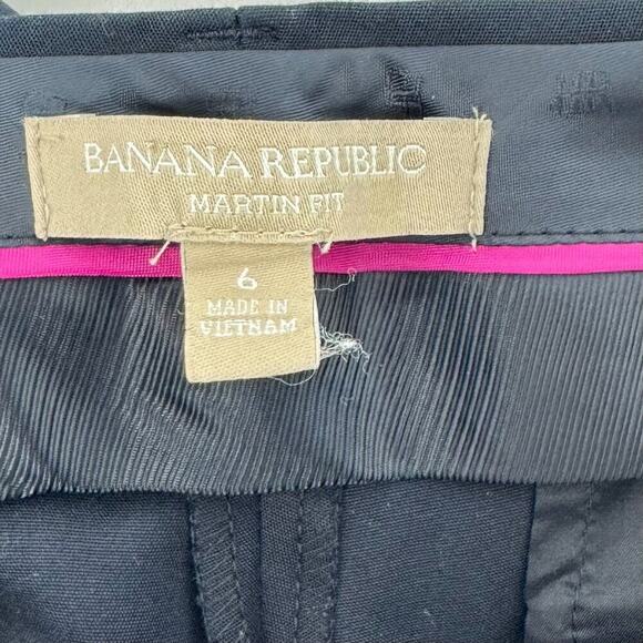 Banana Republic Martin Fit Cotton Stretch Trousers Dark Navy Size 6 - Picture 9 of 9